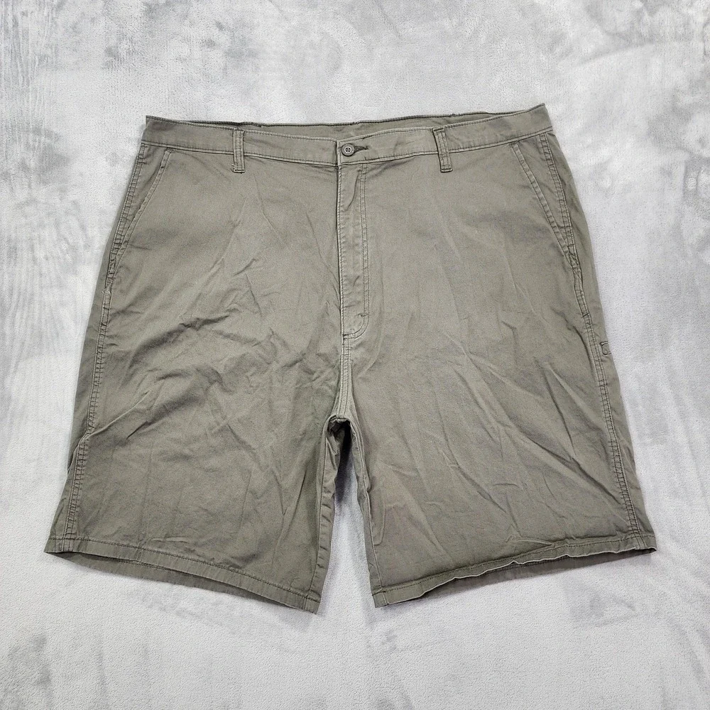 Wrangler Shorts Mens 42 Green Stretch Cargo Chino Relaxed‎ Fit 10 Inseam Casual